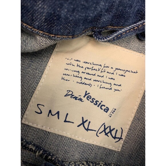 Yessica Jacket Womens XXL Denim Trucker Retro Boyfriend Fitted Stretch Jean - Picture 7 of 9